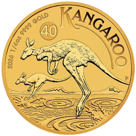 PM 1/4 oz GOLD NUGGET 2025 BU $25 Australia Kangaroo