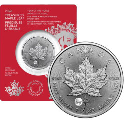 Treasured Maple Leaf 1 oz silver MAPLE LEAF 2026 $5 BU CONGRATULATIONS