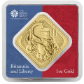 UK 1 oz gold QUEEN'S BEAST COMPLETER bar BU in TEP
