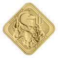 UK 1 oz gold QUEEN'S BEAST COMPLETER bar BU in TEP
