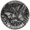 Butterfly 2025 2 Kilo Silver High Relief Antiqued Coin