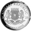1 oz silver SOMALIA ELEPHANT 2025 Shillings 100