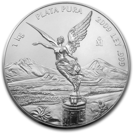 Mexico 1 kilo silver LIBERTAD 2008 PROOF in capsule + certificate NO BOX 