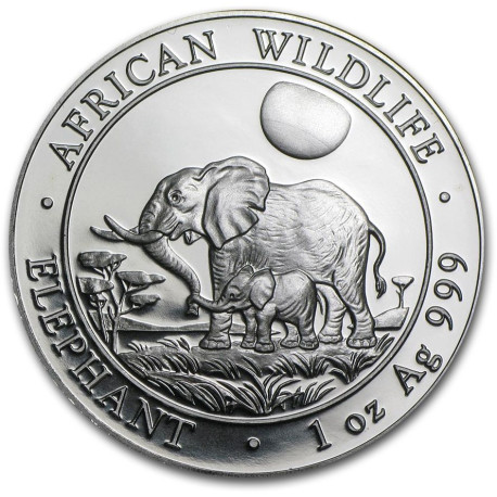 1 oz silver Somalia ELEPHANT 2011 bu