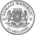 1 oz silver Somalia ELEPHANT 2011 bu