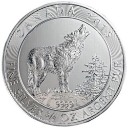 3/4 oz Canadian Silver Wolf Moon 2017