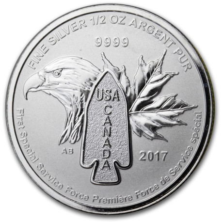 Canada 1/2 oz silver DEVIL'S BRIGADE du DIABLE 2015 bu $2