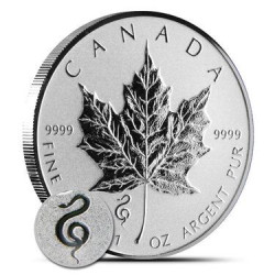 1 oz silver Maple Leaf 2013 Privy Snake Reverse Proof