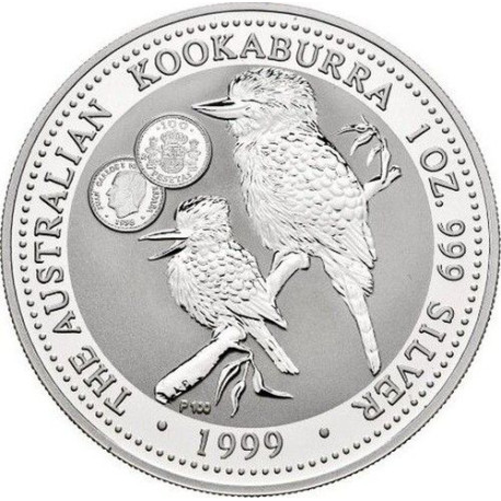 1 oz silver KOOKABURRA 1999 $1 Privy AUSTRIA bu