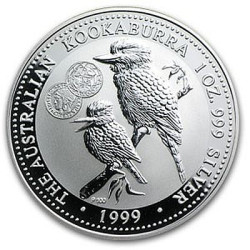 1 oz silver KOOKABURRA 1999 $1 Privy ITALY bu