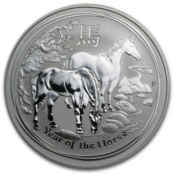 PM 1 oz silver Horse 2014 $1 bu 