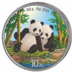 30 GR SILVER PANDA 2026 Yuan 10 COLOURED bu
