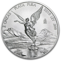MEXICO 2 oz silver LIBERTAD 2018