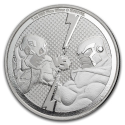 Marvel Vilains 1 oz silver CAPTAIN AMERICA VS THANOS 2025 BU $2 