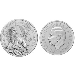 RM 1 oz silver LION and EAGLE 2026 £2 BU