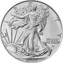 USA 1 oz silver U.S. Silver EAGLE 2025 $1 BU 