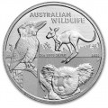 Perth Mint 2 oz silver AUSTRALIAN WILD LIFE 2022 bu