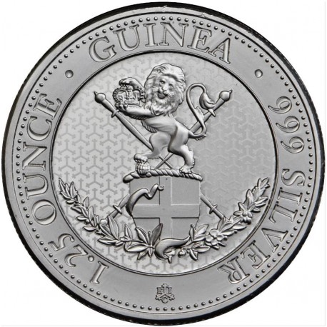 Guinea 1.25 oz silver STANDING LION 2022 £1.25 bu