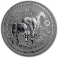 PM 1 oz silver Horse 2014 $1 bu 