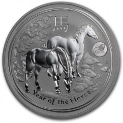 PM 1 oz silver Horse 2014 $1Privy Lion bu 