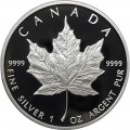 1 oz silver MAPLE LEAF 1989 $5 bu