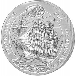 1 oz SILVER RWANDA NAUTICAL HMS 2026 Kruzenschtern 50 BU