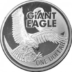 1 oz silver GIANT EAGLE 2009 New Zealand $1