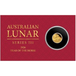 PM 0.5 gr gold Lunar HORSE 2026 $2 PROOF