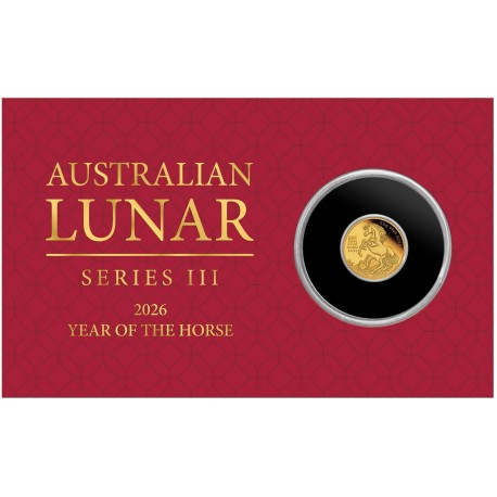 PM 0.5 gr gold Lunar HORSE 2026 $2 PROOF