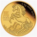 PM 0.5 gr gold Lunar HORSE 2026 $2 PROOF