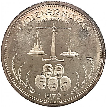 1 o silver UNIVERSARIO WORLD TRADE 1974