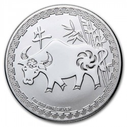 1 oz SILVER RWANDA OX 2021 PROOF