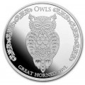 1 oz silver GREAT HORNED OWL 2015 $5 bu