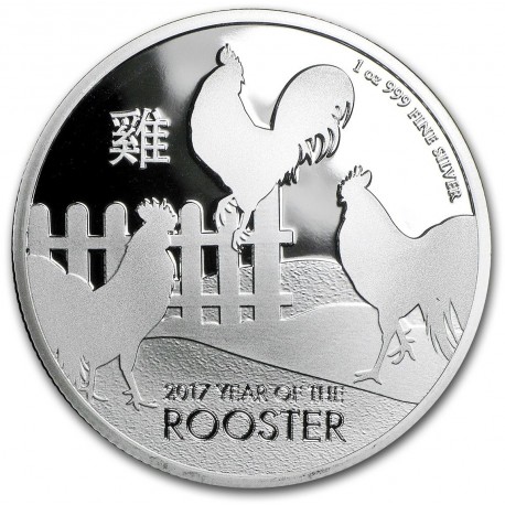 1 oz silver ROOSTER NEW ZEALAND 2017