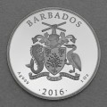 1 oz silver FLAMINGO 2016 $1 Barbados PROOF F15