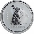 PM 1 KILO SILVER LUNAR 1 RABBIT 1999 BU $30 