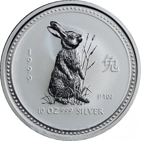PM 1 KILO SILVER LUNAR 1 RABBIT 1999 BU $30 