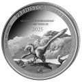 1 oz silver Prehistoric Life 2 VELOCIRAPTOR 2025 bu 20FR BU