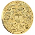 PM 1 oz GOLD DRAGON & KOI 2024 $100 bu Myths & Legends