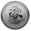 1 oz silver Barbados TRIDENT 2025 $1 bu