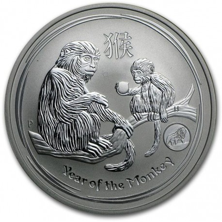 1 oz silver Monkey 2016 $1 bu