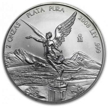 2 oz silver LIBERTAD 2011 bu