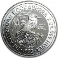 2 oz SILVER KOOKABURRA 1992 $2 proof