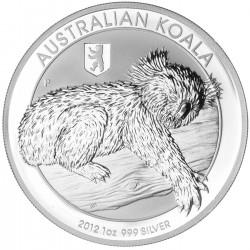 Australian Koala 2012 1oz Silver Gilded
