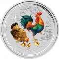 2 oz silver ROOSTER 2017 Colored