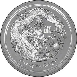 2 oz silver DRAGON 2012 RED