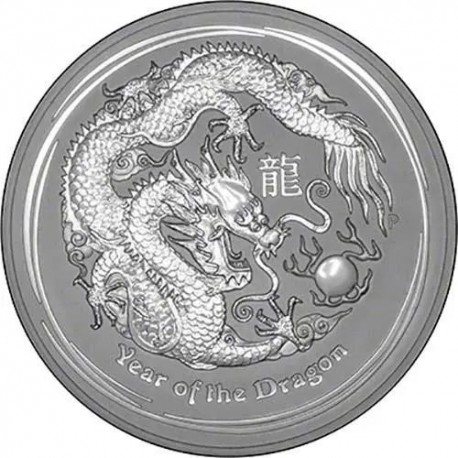 2 oz silver DRAGON 2012 RED