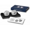 USA 1 oz silver MORGAN & PEACE DOLLAR 2024 $1 REVERSE PROOF 2-COIN SET