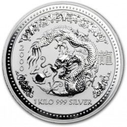 1 kilo silver Lunar 1 MONKEY 2004 $30 bu