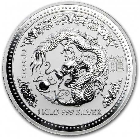 1 kilo silver Lunar 1 MONKEY 2004 $30 bu